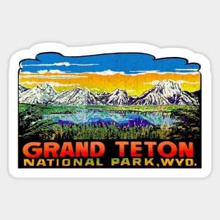 Grand Teton Vintage car decal Sticker